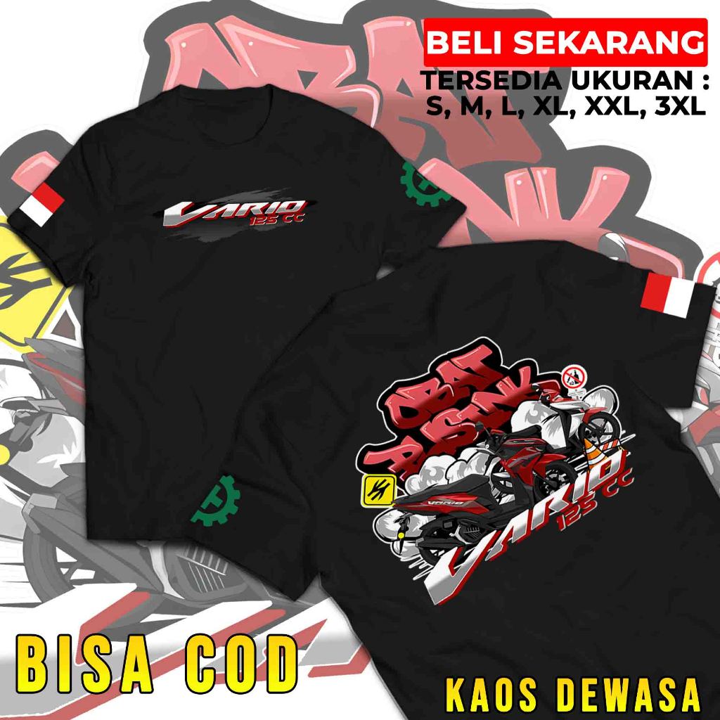 Atasan Kaos Pria Distro Motor Racing Obat Pusing Bahan Halus Tidak Panas Sablon Awet bisa COD