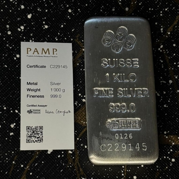 LOGAM MULIA SILVER PERAK BATANGAN PAMP SWISS 1KG