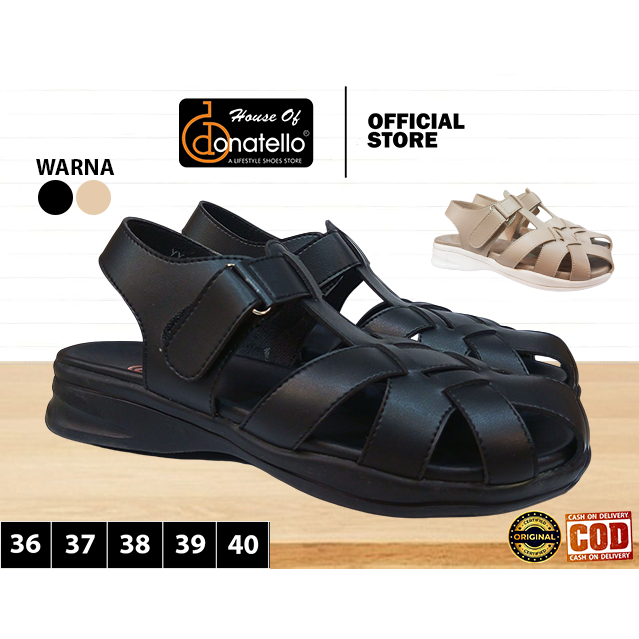 DONATELLO YY sepatu sandal vecro wanita Fashion Terbaru Casual anti slip Original