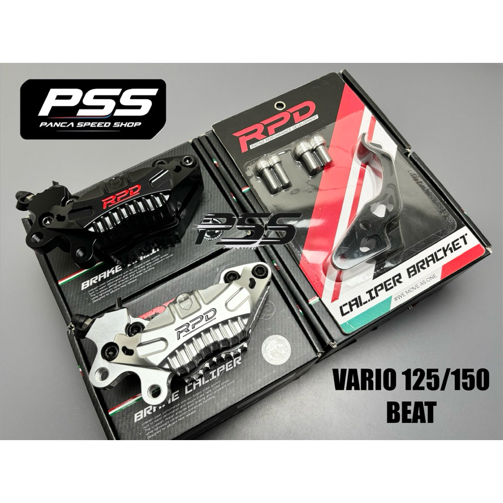 KALIPER RPD ZENITH AXIAL KANAN 4P PLUS BREKET HITAM RPD BEAT VARIO 125 VARIO 150 SHOCK DEPAN STD BRA