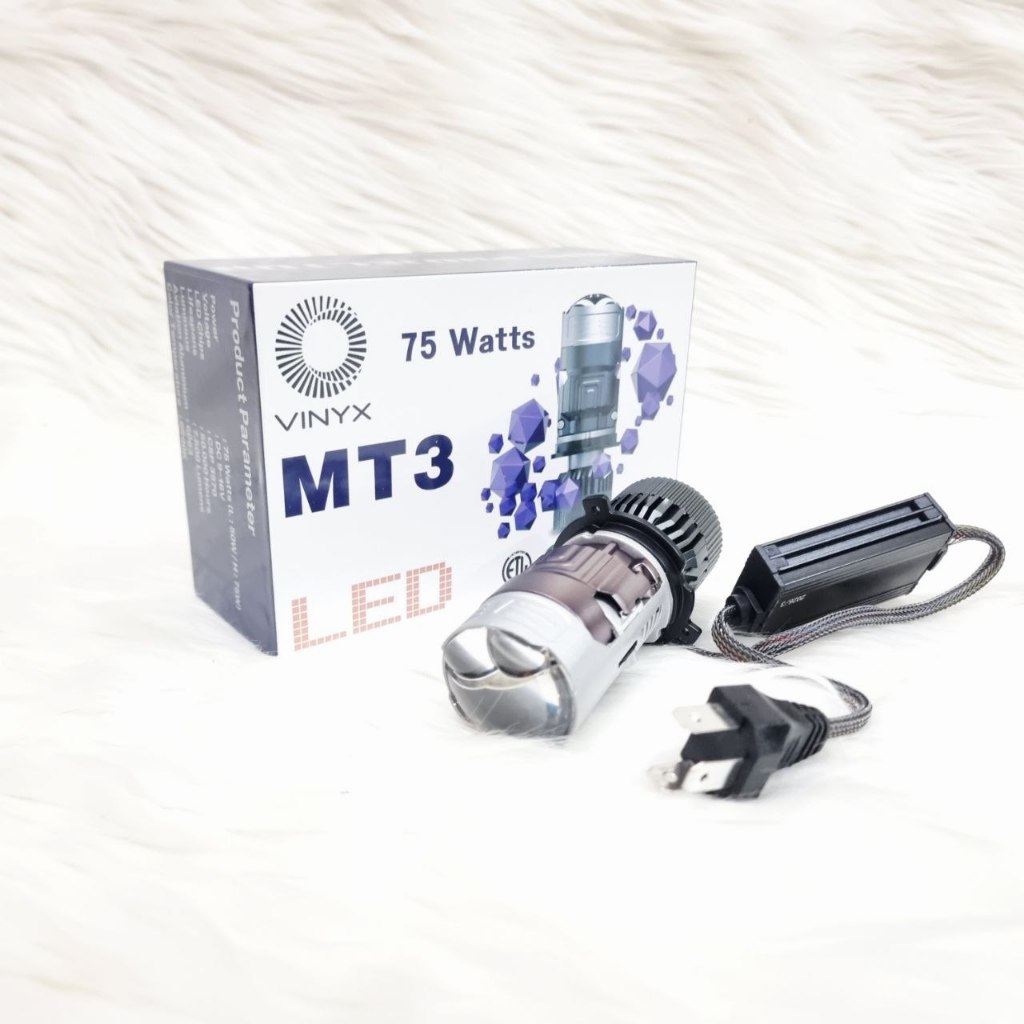 Lampu utama biled h4 vinyx mt3 75 watt selnoid double laser  premium led