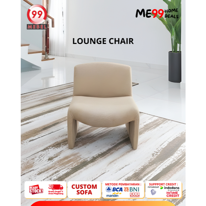 Sofa Lounge Chair sofa 1 seta sofa satuan sofa santai kursi minimalis kursi santai kursi lucu
