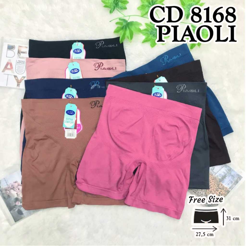 6 PCS BOXER PIAOLI / CELANA DALAM WANITA SEGIEMPAT RAJUT PL555 PL552 PL8168