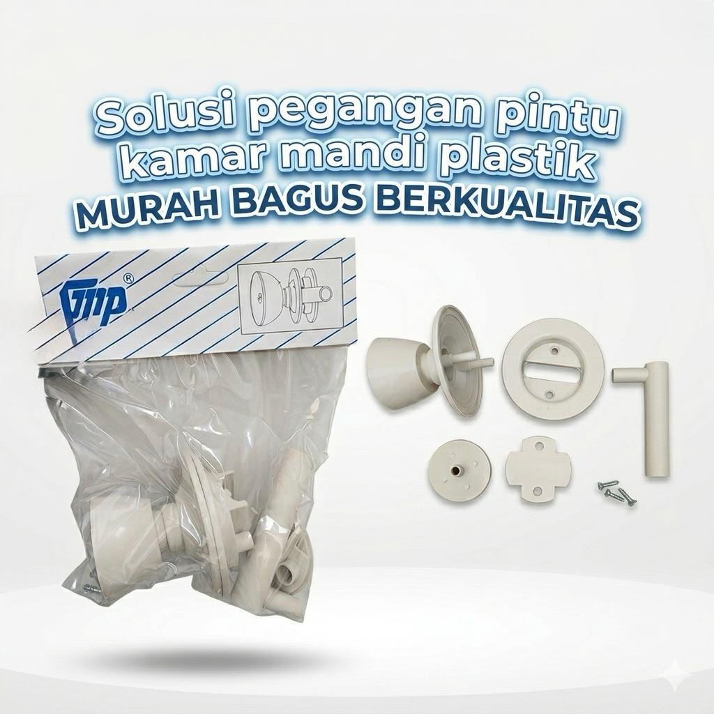 HANDLE PINTU KAMAR MANDI PLASTIK / KUNCI PINTU KAMARMANDI GMP / KUNCI PINTU BULAT PLASTIK