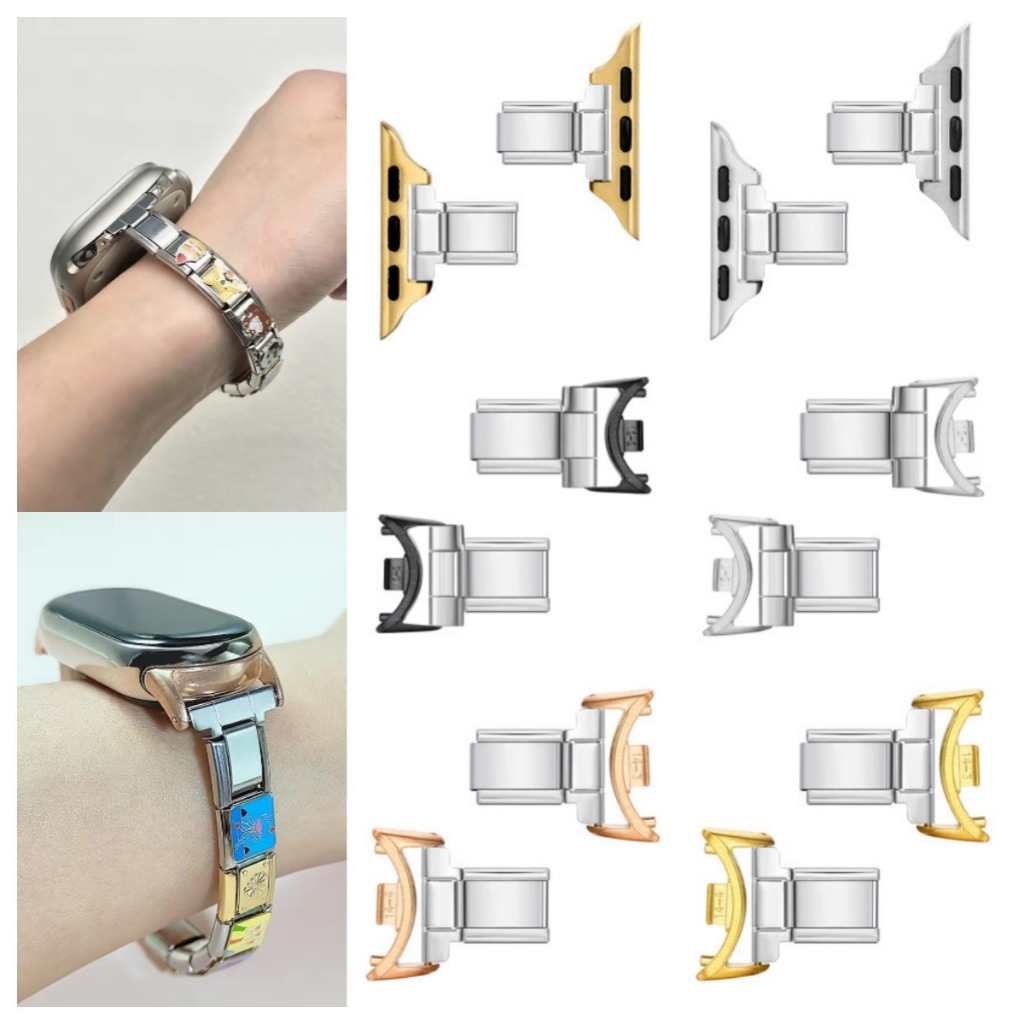 [RARE] Italian Charm Sambungan Apple Watch Band Connector Titanium 38/40/41mm