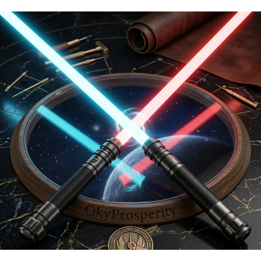 Mainan Pedang Lightsaber Star Wars 2 in 1 Telescopic Double Sword - Replika Pedang Jedi Sith Merah B