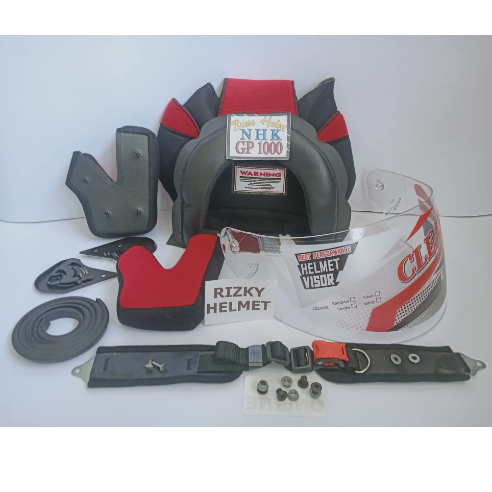 PAKET NHK GP1000, NHK GP 1000, Busa Helm + kaca helm GP1000, NHK GP 1000 + Tali helm + lis karet