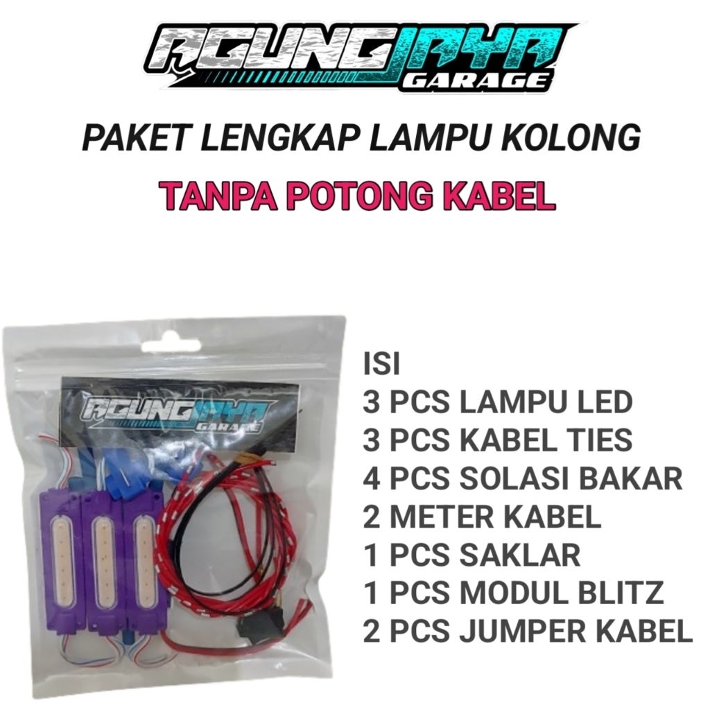 PAKET LAMPU LED KOLONG MOTOR