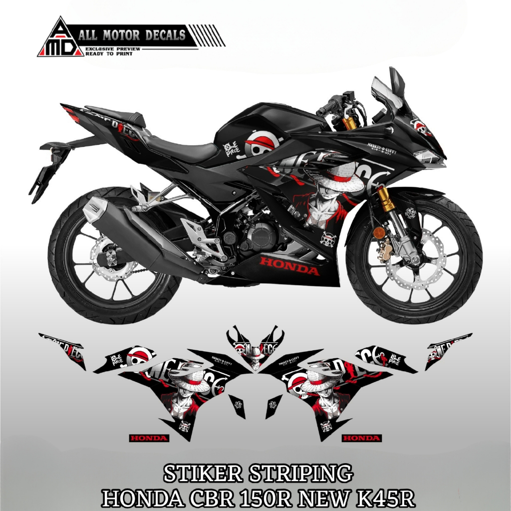 STRIPING HONDA CBR 150R K45R ONE PIECE / DECAL STIKER CBR 150 R NEW 2021 - 2026 / AKSESORIS STICKER 