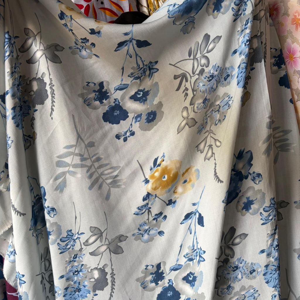 (harga/0,5m) kain katun rayon viskose premium motif bunga kecil terbaru || bahan rayon motif untuk t