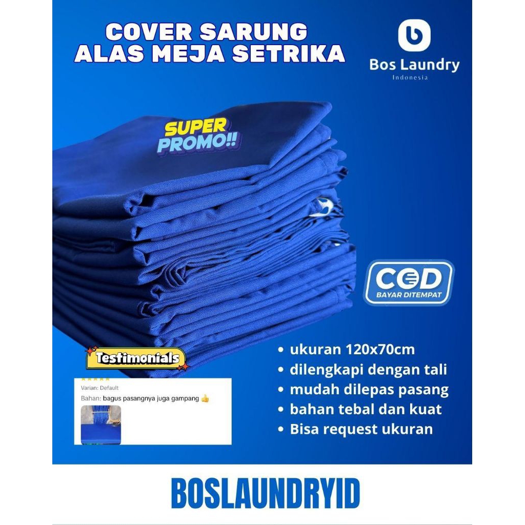 Sarung Busa Alas Setrika Uap Cover Meja Setrika
