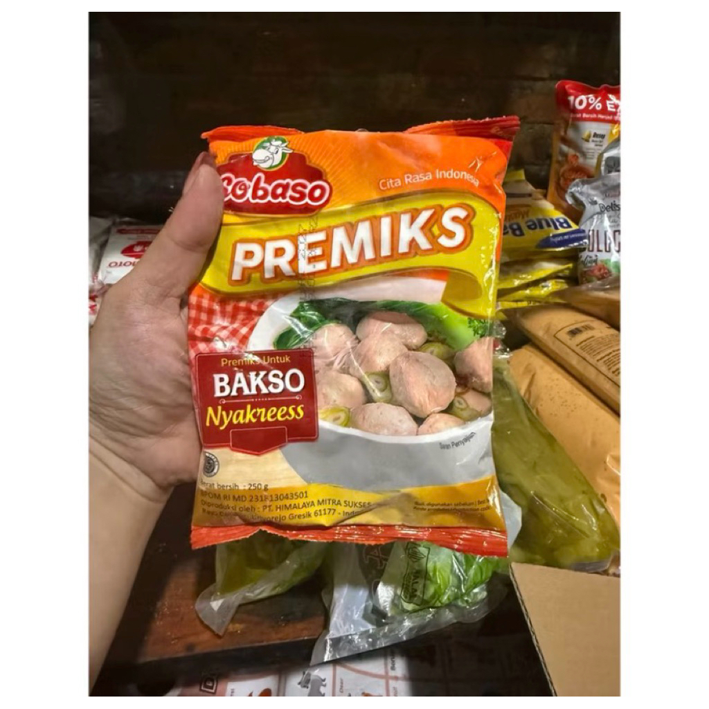 Tepung Bakso Premiks Sobaso 250g - Rasa ok, Iga Bakar, Aroma Bawang Putih Kuat