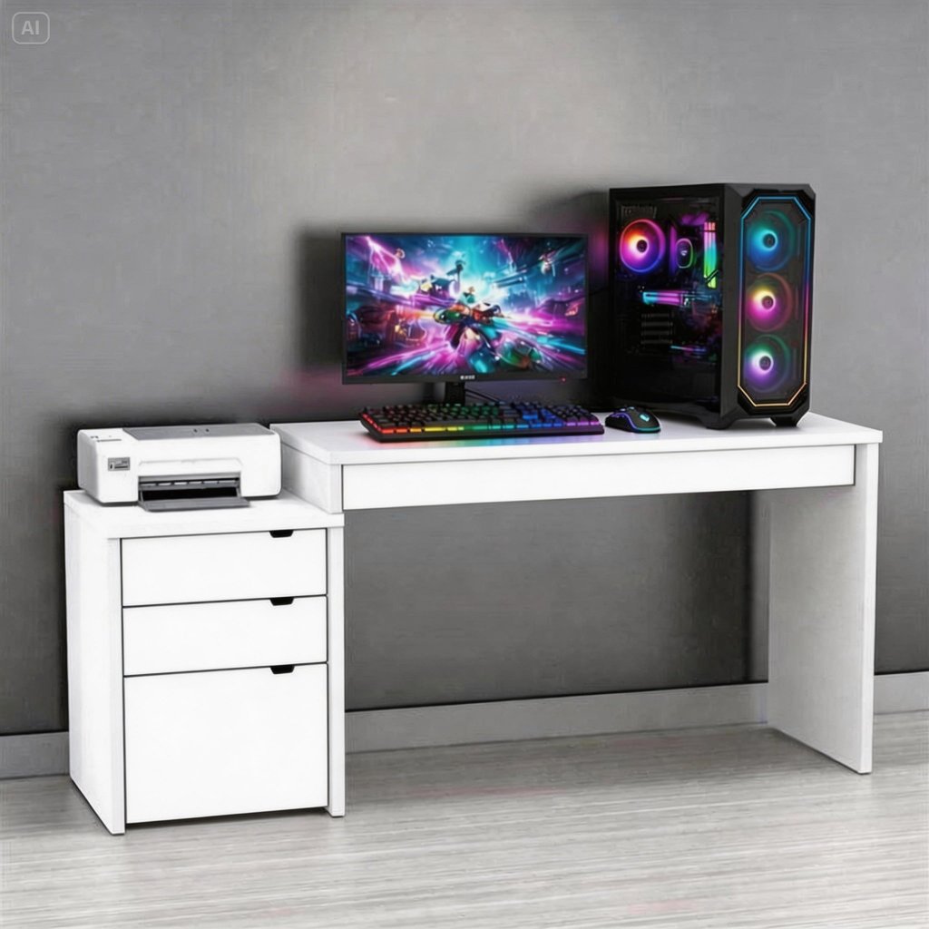 Meja komputer modern minimalis elegan