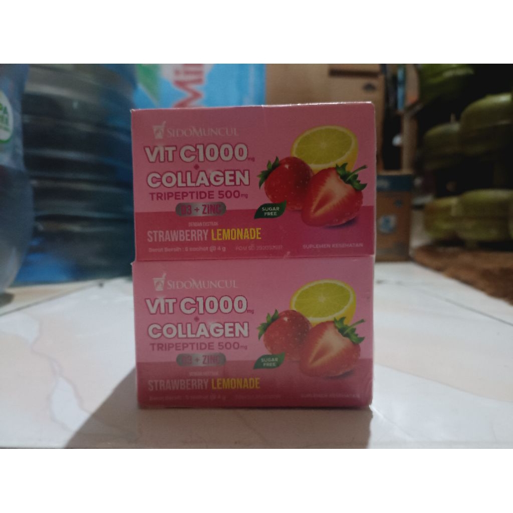 Collagen Sidomuncul Vitamin C1000mg 1 ball isi 60 saset