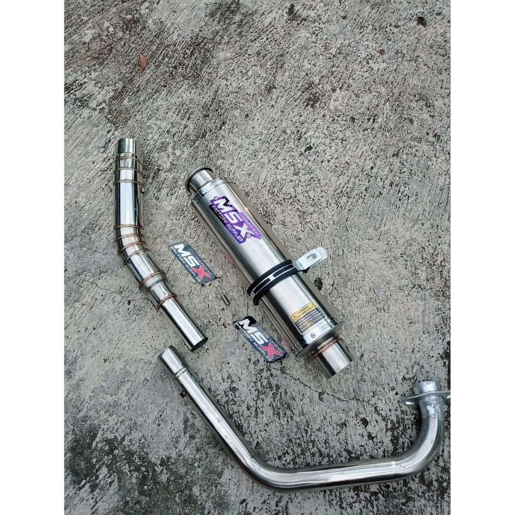 knalpot original msx bulat cincin wrx panjang 30cm dbs inlet 50mm pnp satria fu fi gsx cs1 Vixion So
