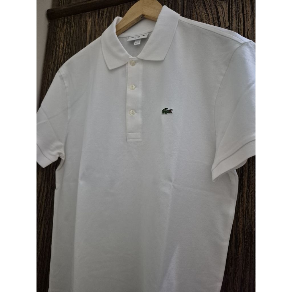 LACOSTE SLIM FIT POLO SHIRT PUTIH