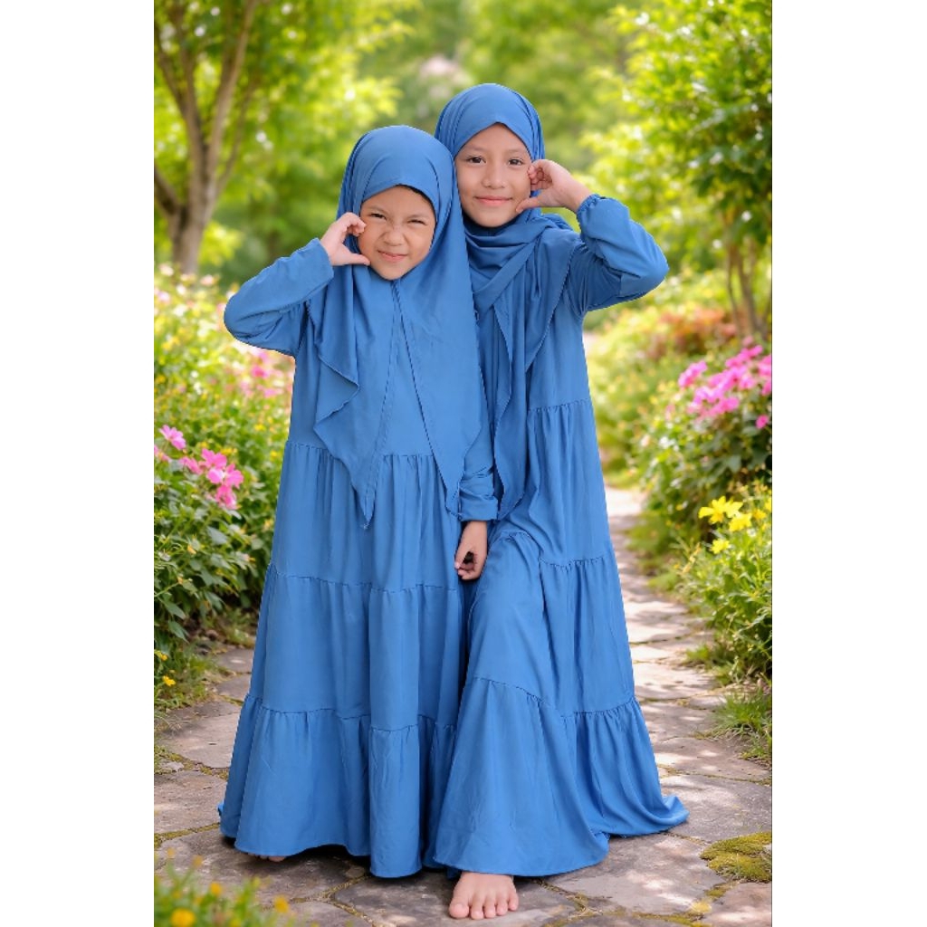 GAMIS SYARI   KIARA  GAMIS ANAK PEREMPUAN  TERBARU SET HIJAB