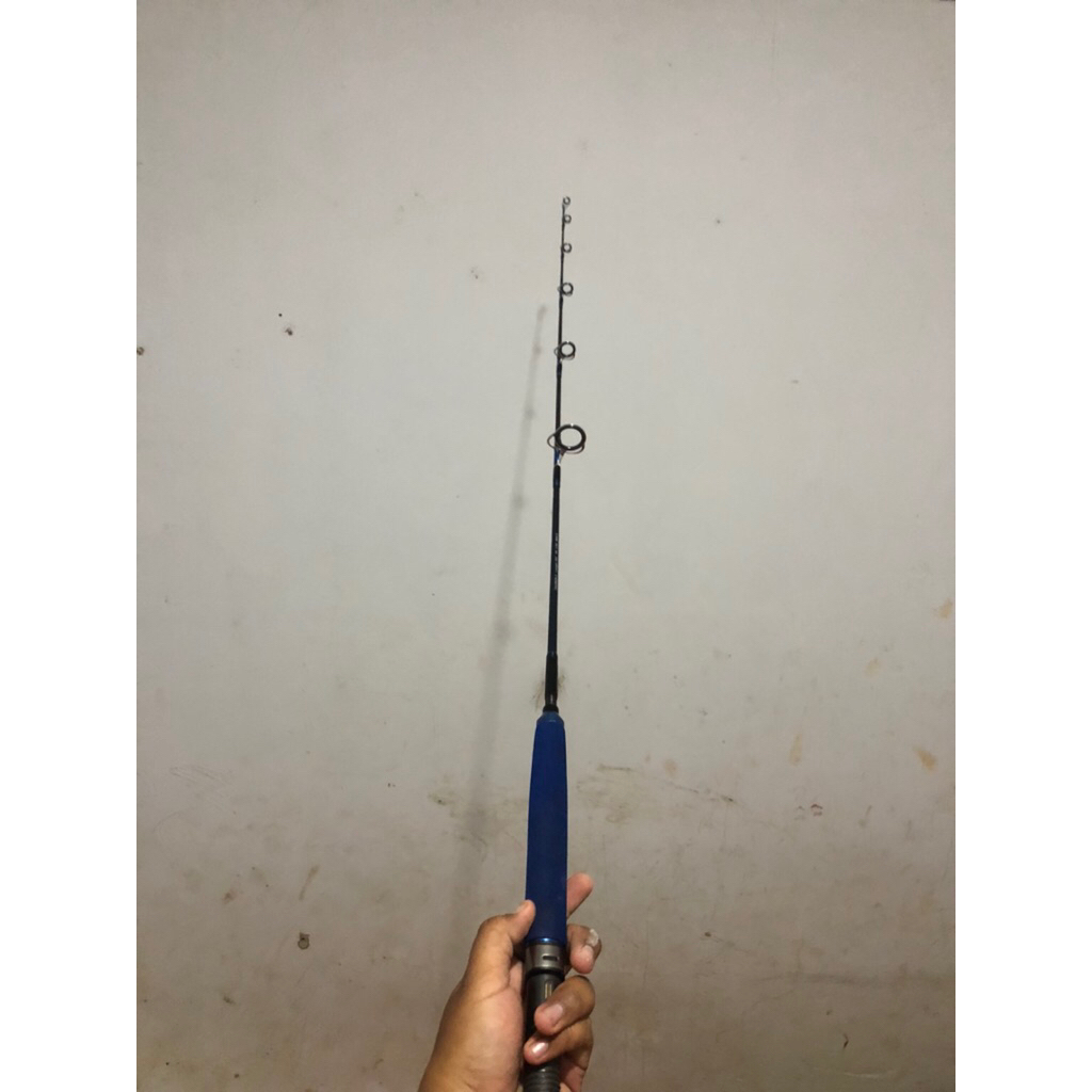 joran rod pancing Shino amberjack pe 3 reel seat fuji dan ring fuji,josss No minus siap pkai Jual 70