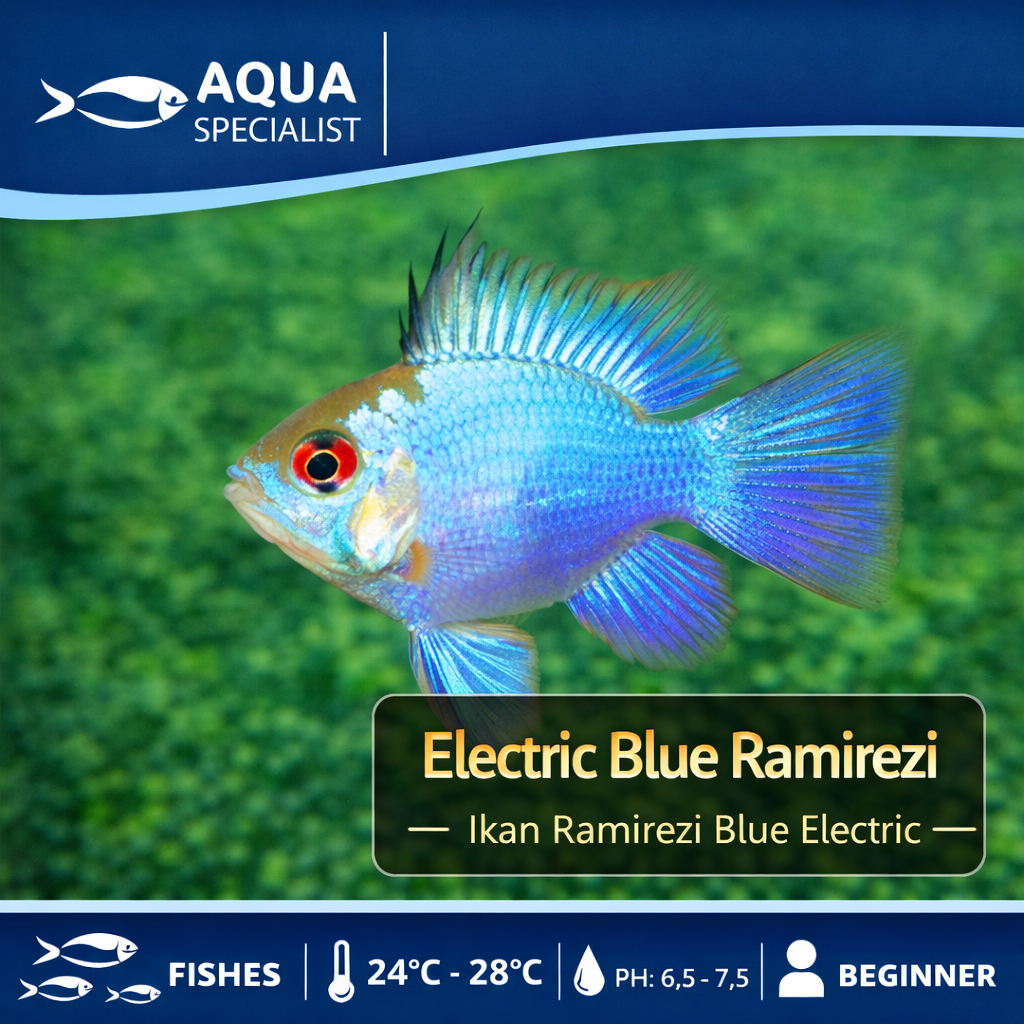 Jual ikan blue elektrik ramirezi / ikan hias aquascape blue