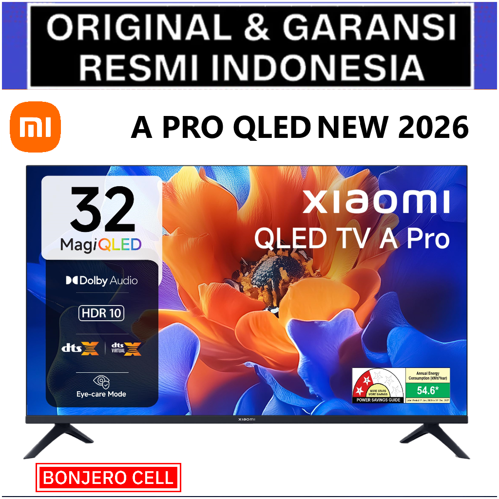 Xiaomi TV A PRO 32" QLED Google TV Dolby Audio Mi TV 32inch Garansi Resmi