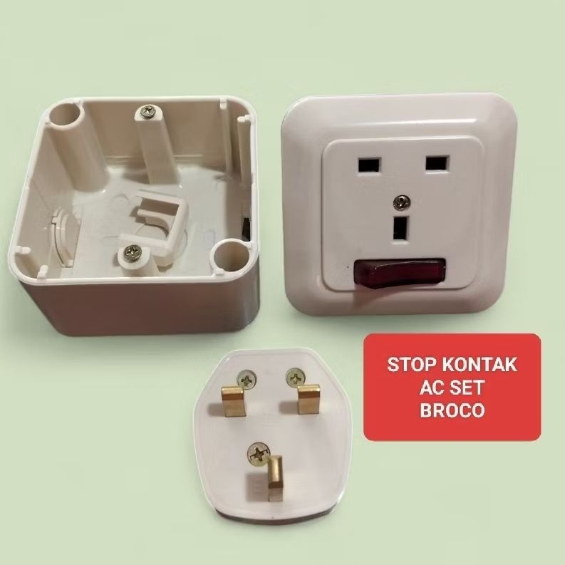 Stop kontak AC Broco Set Stop Kontak AC Broco