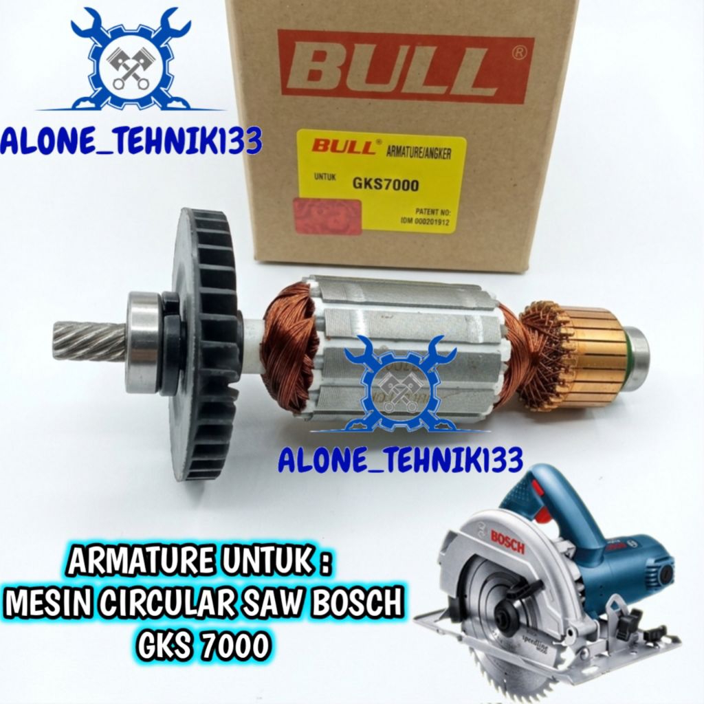 ARMATURE ANGKER MESIN CIRCULAR SAW 7INCH BOSCH GKS7000 ANGKER MESIN CIRCULAR SAW BOSCH GKS 7000