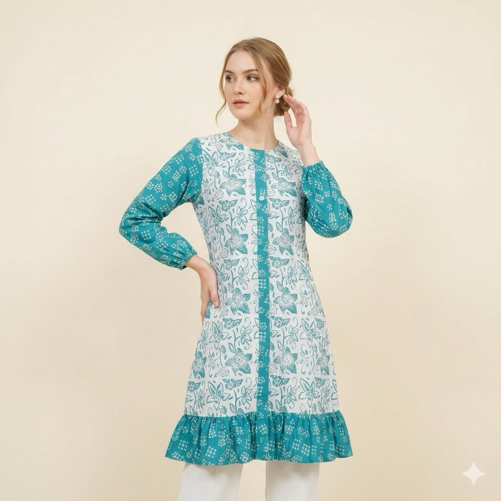 Shanaya Batik Tunik Havana Batik Cap Garutan Batik Modern Kekinian