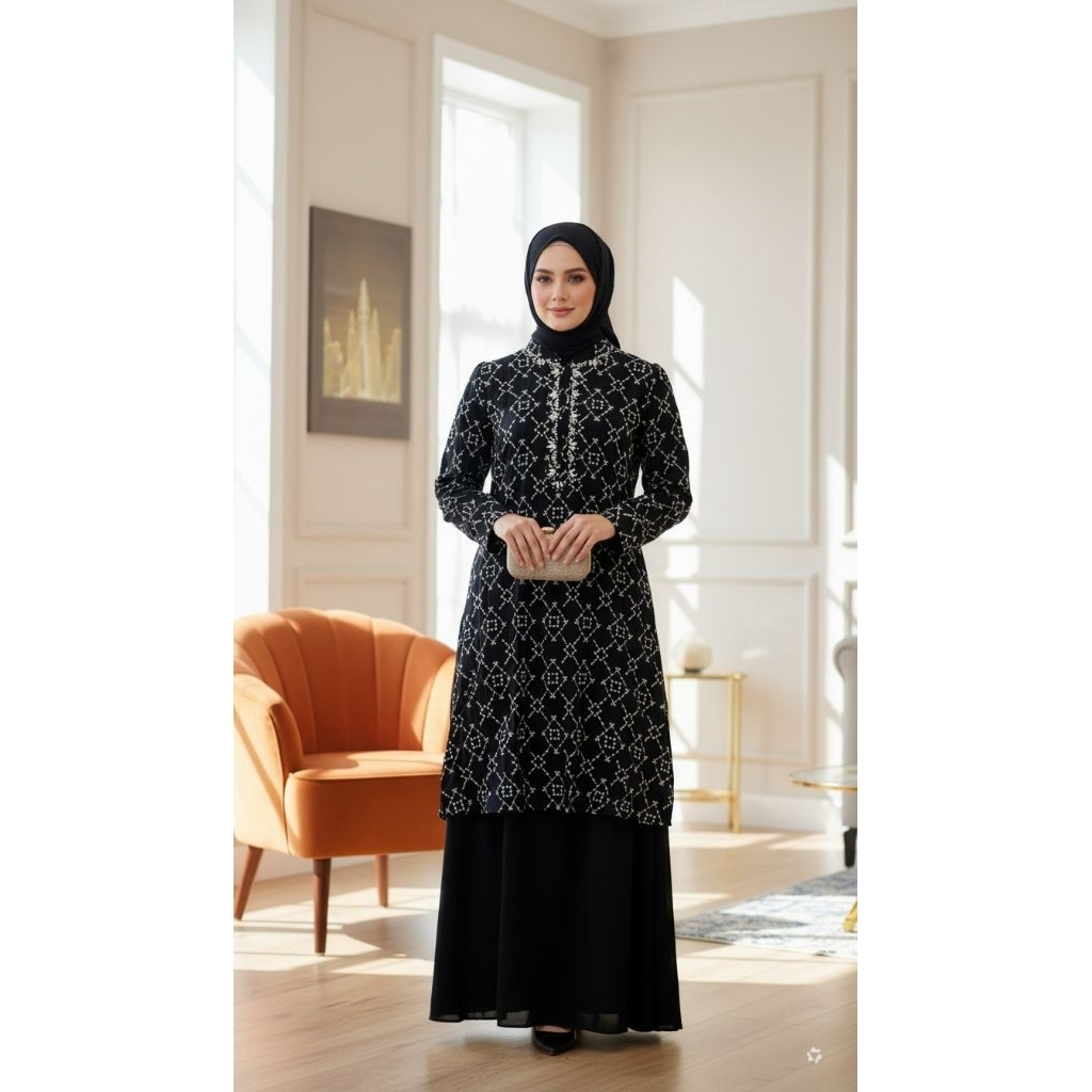 gamis binor, gamis rompi, gamis melayu, gamis rompi lepas