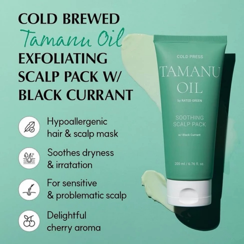 [SALE CUCI GUDANG] Rated Green Cold Press Tamanu Oil Soothing Scalp Pack 200ml