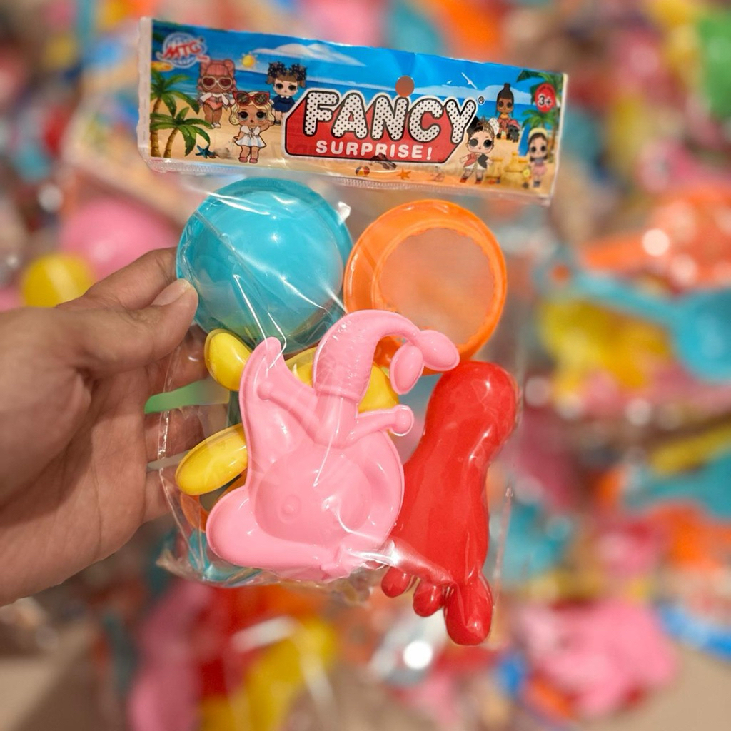 Mainan Sekop Cetakan Pasir Fancy Plastik Isi 5