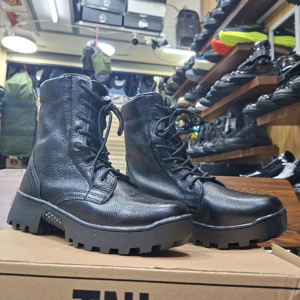 [TERBARU 2025] Sepatu PDL TNI Kulit Jeruk Jatah Pembagian TNI AD AL AU