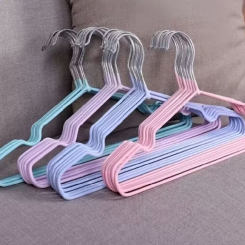 Hanger Baju Anti Slip Stainless Coating Lapis Karet - Gantungan Baju Aesthetic