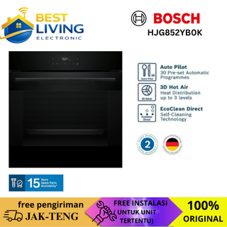 Bosch HJG852YB0K Oven Tanam / Built-In Oven Series 6 | 60 cm - Bosch HJG852YB0K - Black