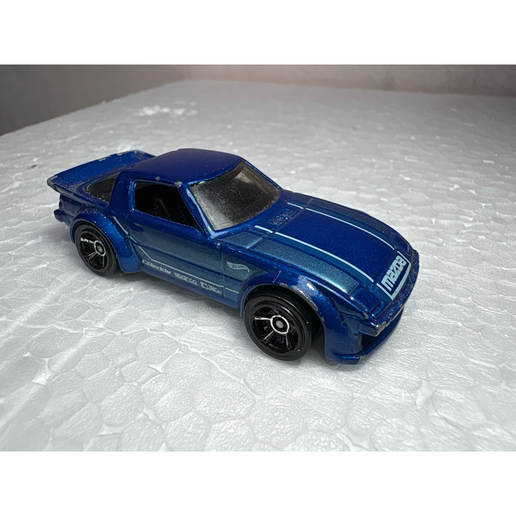 Hot Wheels Mazda RX-7 Blue Biru Sparco Greddy Loose Junk Mattel Hotwheels