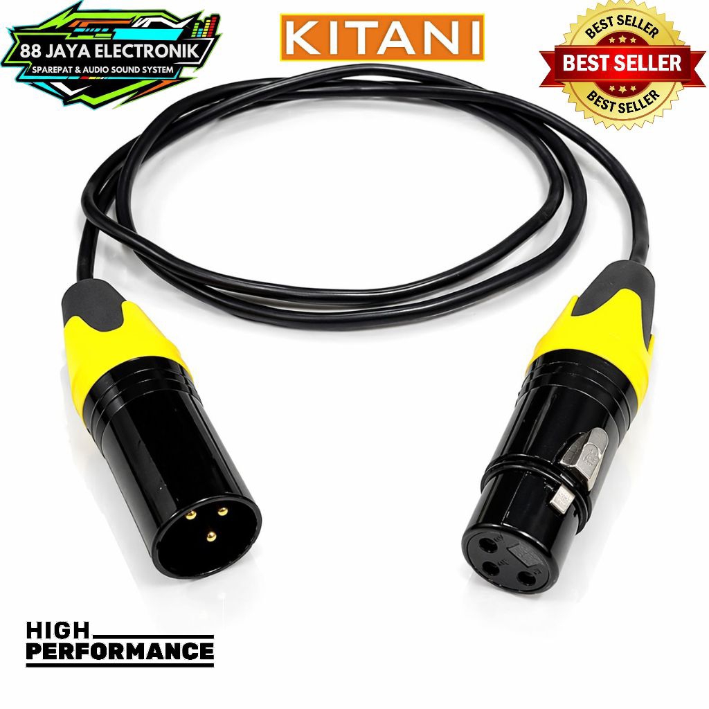 kabel xlr male to female / jack xlr male to xlr female