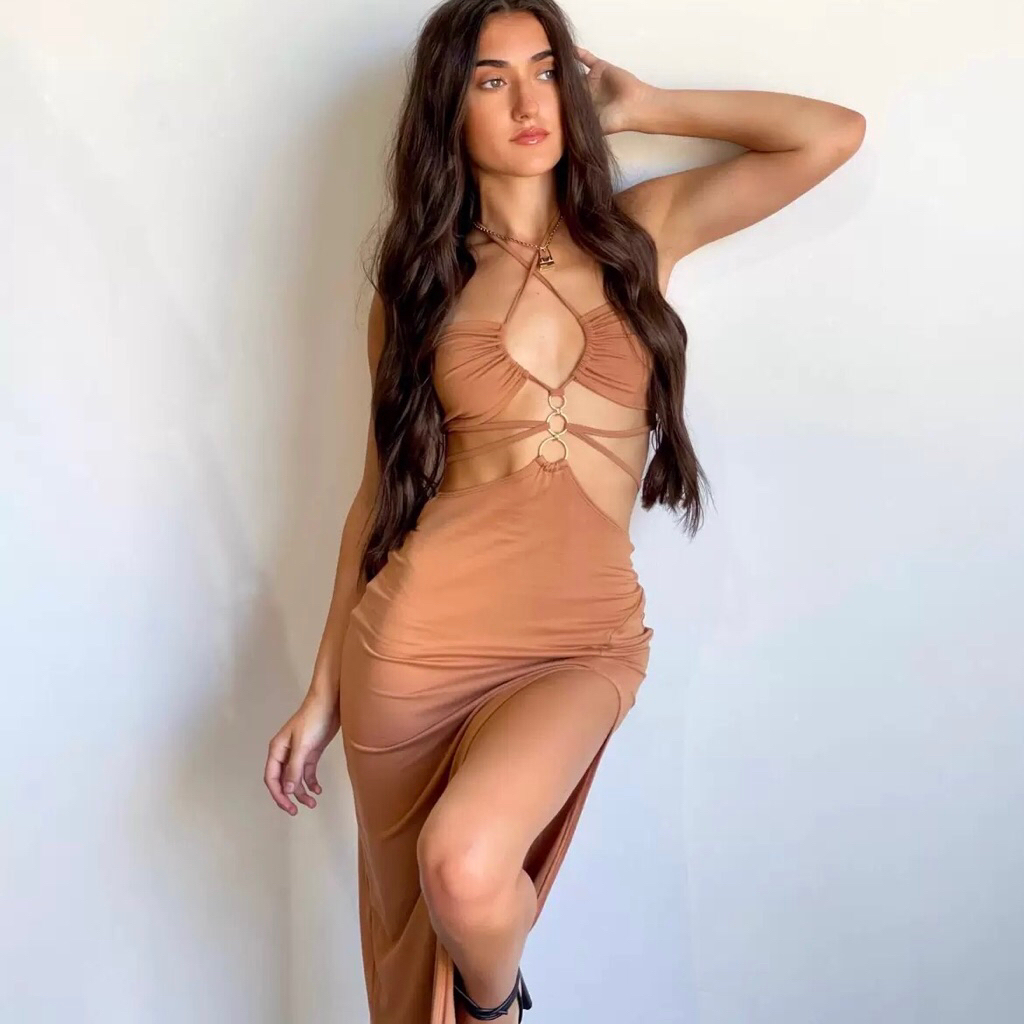 Dress Wanita Sexy Party Dress Baju Pantai Wanita Beachwear Bali Wanita Impor D1169