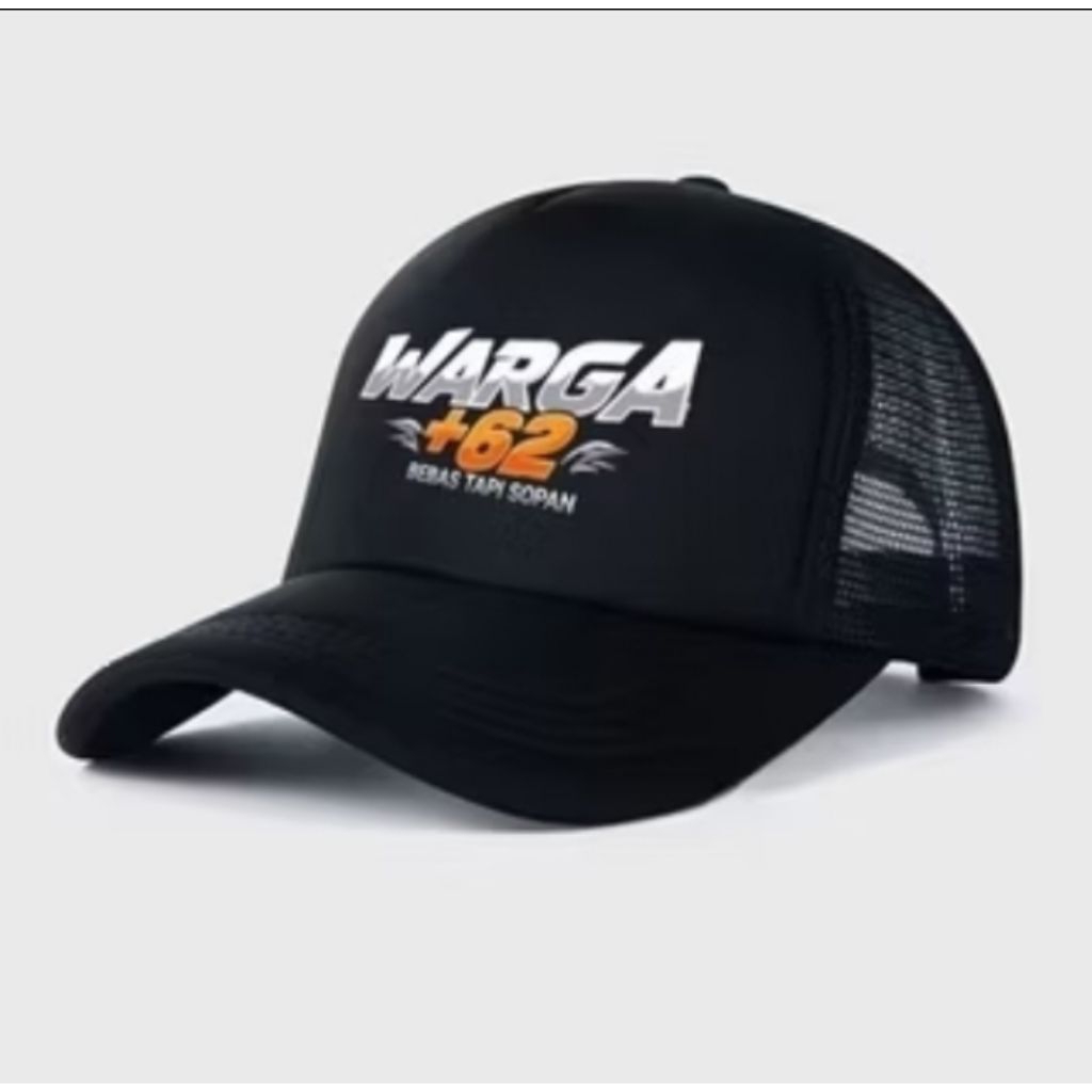 Topi Jaring Korea Motif Warga +62 Bebas Tapi Sopin/Topi Trucker Hat/Topi pria Wanita Dewasa
