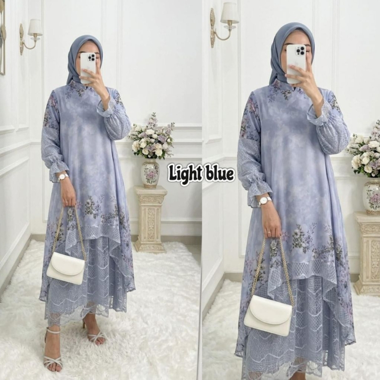 Baju Gamis Wanita Aisyah Model Casual Bahan Katun Lembut