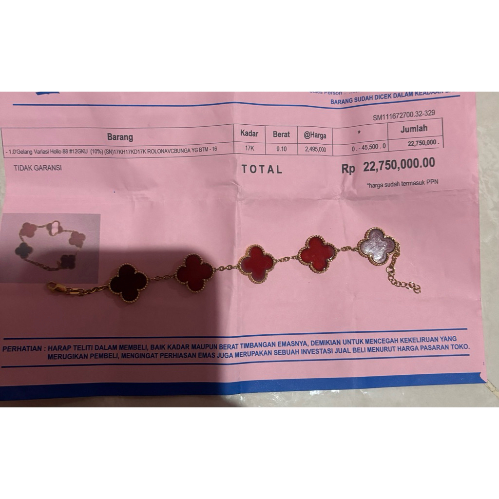 gelang emas semar nusantara