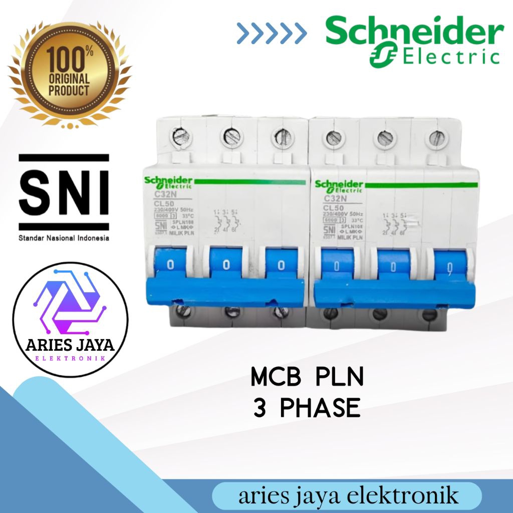 MCB PLN 3phase original normal & siap pakai