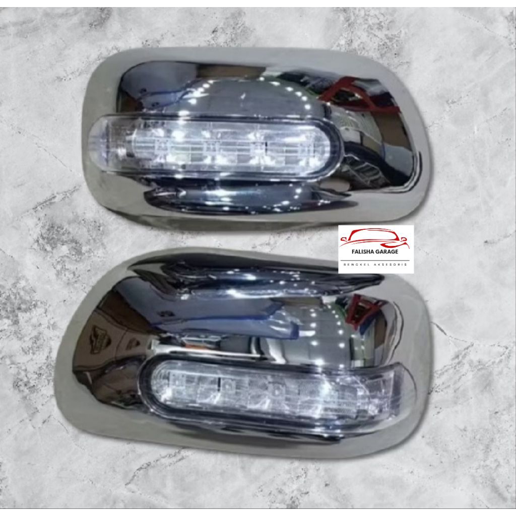 1Set Cover Spion Avanza Old Vvti Chrome + Lampu Sen 2004-2011
