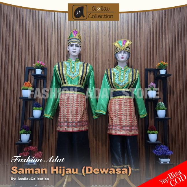 Baju Adat Dewasa SAMAN ACEH Pria Cowok / Wanita Cewek | Pakaian Tradisional TARI SAMAN ACEH Dewasa |