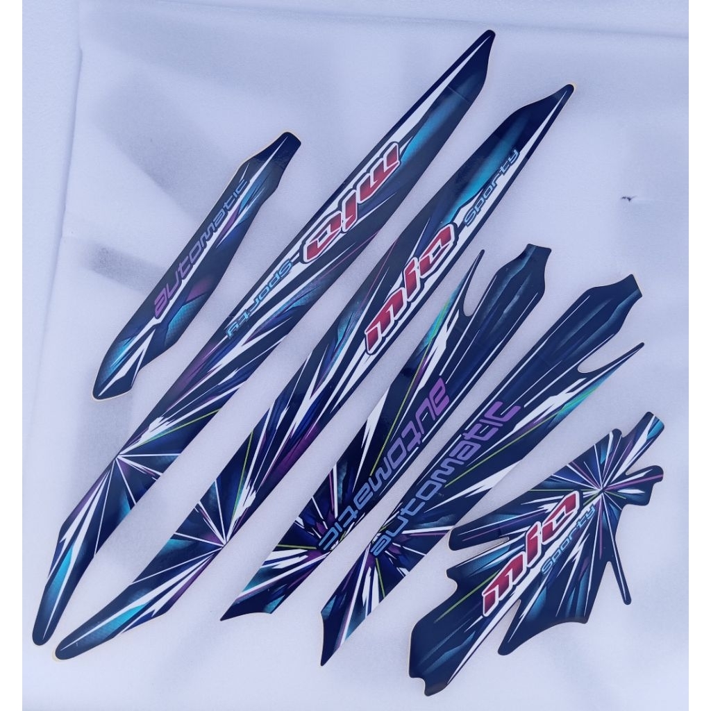 Striping sticker decal body Yamaha Mio sporty smile 2008 hitam Original