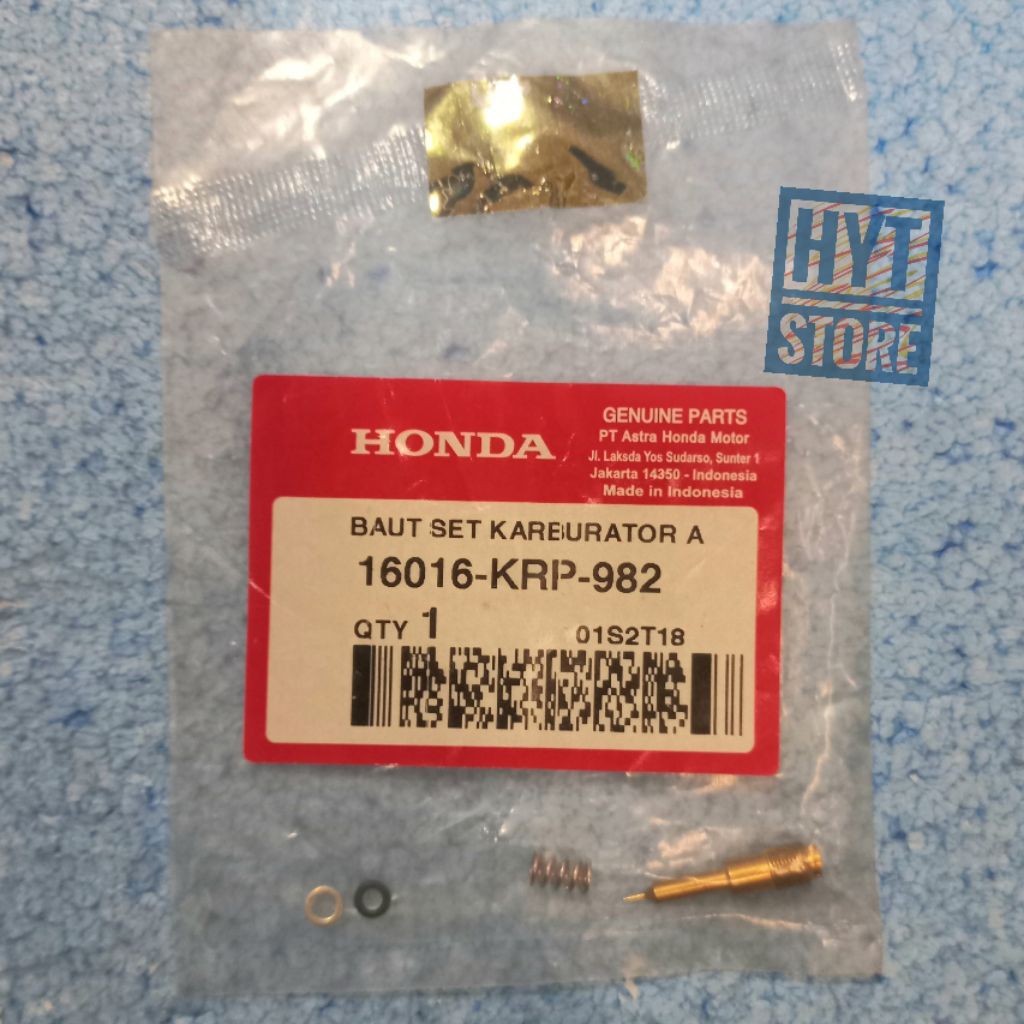 Screw Set A 16016-KRP-982 Baut Setting Setelan Angin Langsam Karburator Beat KVY Scoopy KYT Spacy KZ