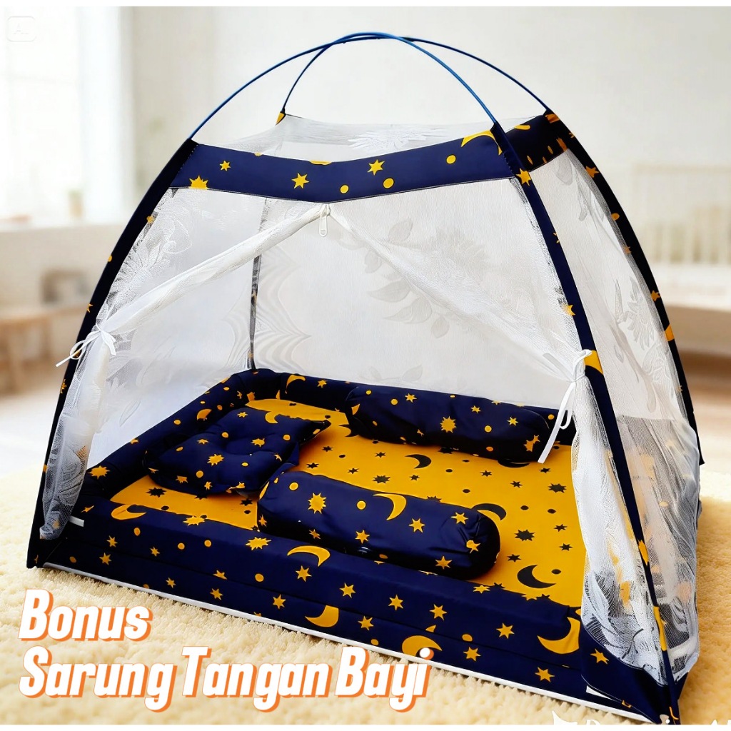 Kasur Bayi Kelambu 1 Set Lengkap