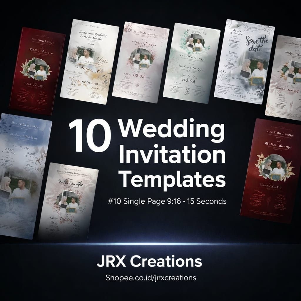 TEMPLATE DESAIN VIDEO WEDDING UNDANGAN AFTER EFFECT PREMIUM ANIMASI DIGITAL MARKETING ONLINE PELUANG