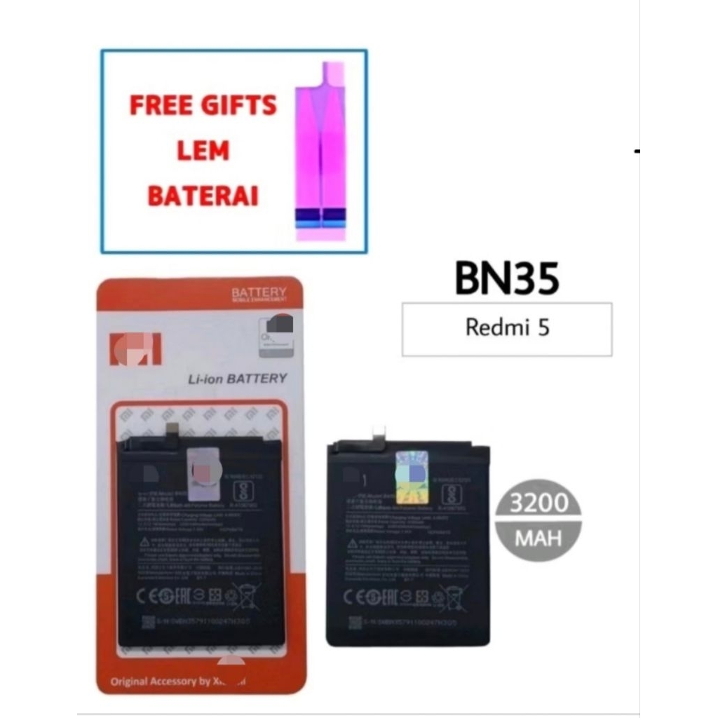 Batre Baterai Redmi 6 redmi 6A BN 37 ORII + LEM ADHESIVE