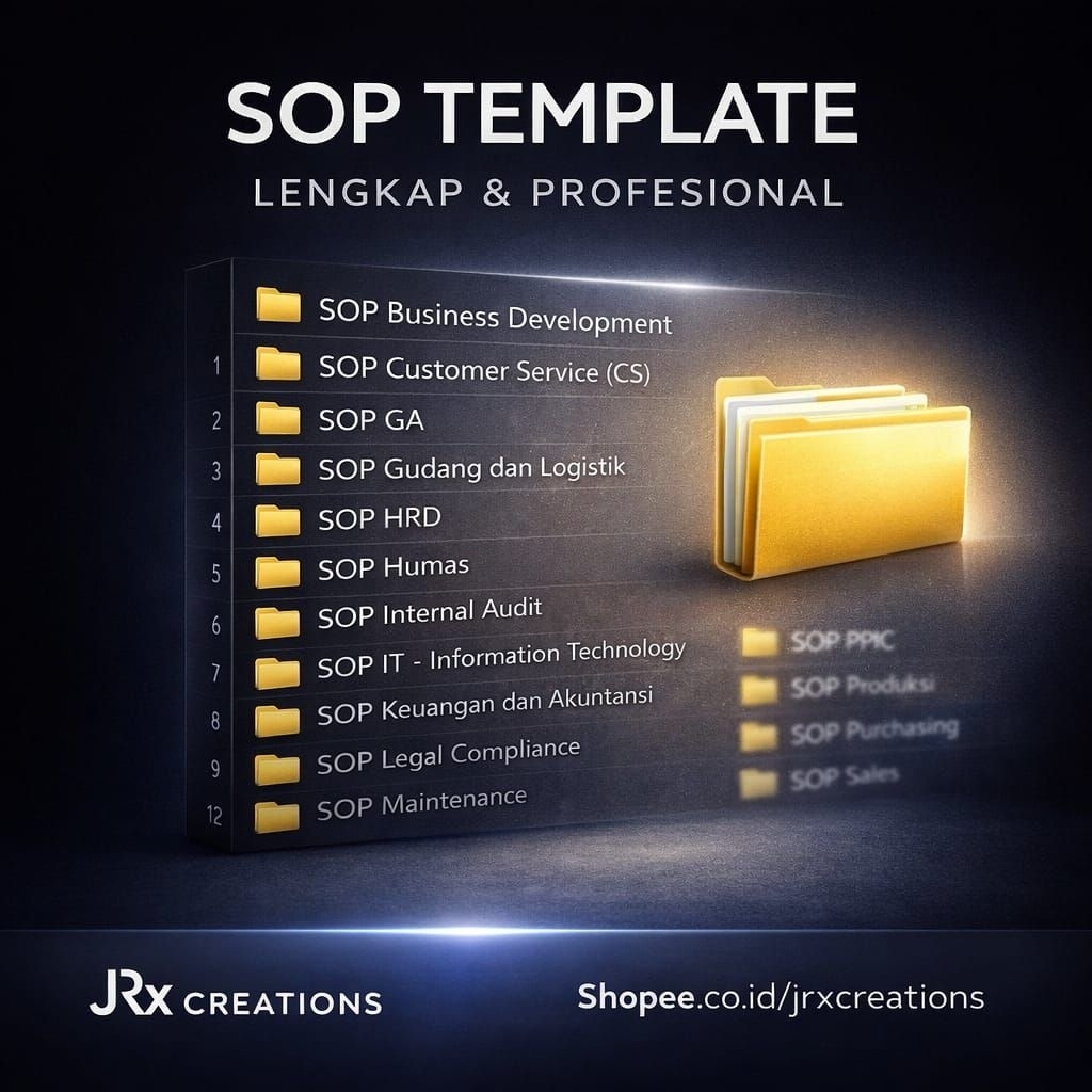 CONTOH SOP PERUSAHAAN LENGKAP / SOP ORGANISASI KOMPLIT / SOP KANTOR