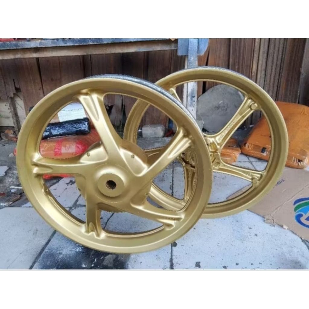 VELG 1SET DEPAN BELAKANG MOTOR YAMAHA MIO M3/MIO Z/X-RIDE 125 TINGGAL PASANG ORIGINAL COPOTAN