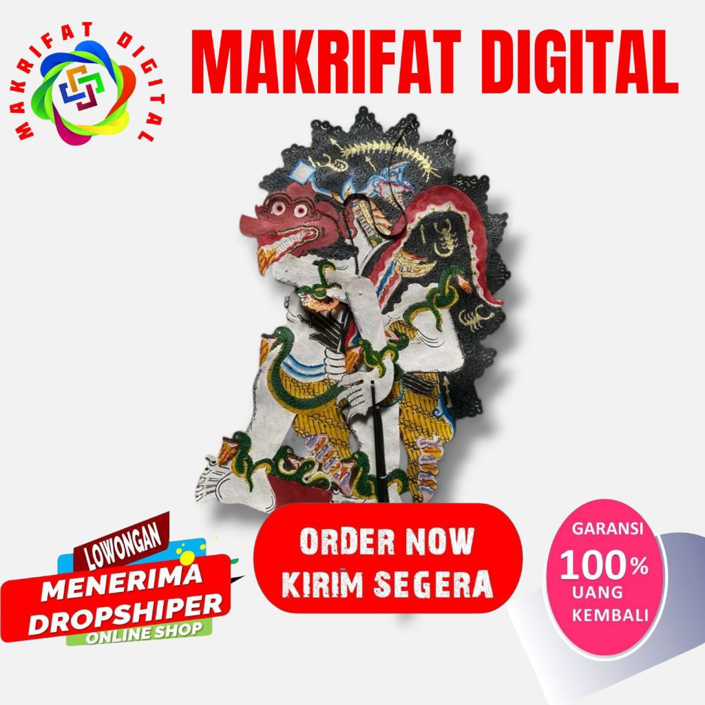 ZACK MART BUTO TRIWIKROMO JUMBO -+ 80cm Wayang Kulit Triwikromo Buto Brahala Sewu